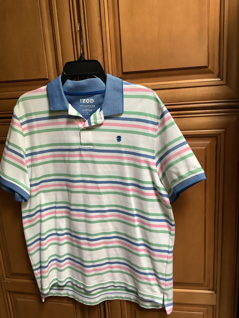 IZOD NARROW THREE COLOR STRIPPED POLO SHIRT